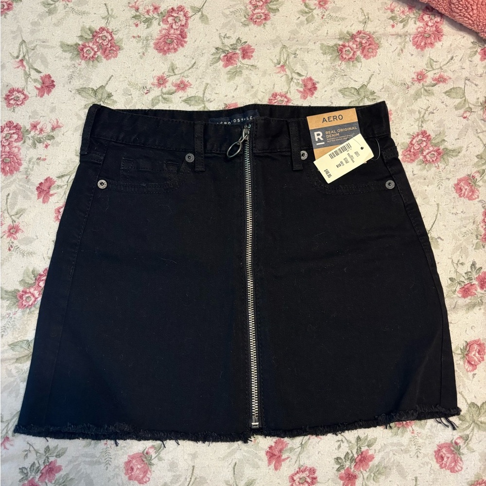 Aeropostale black jean skirt